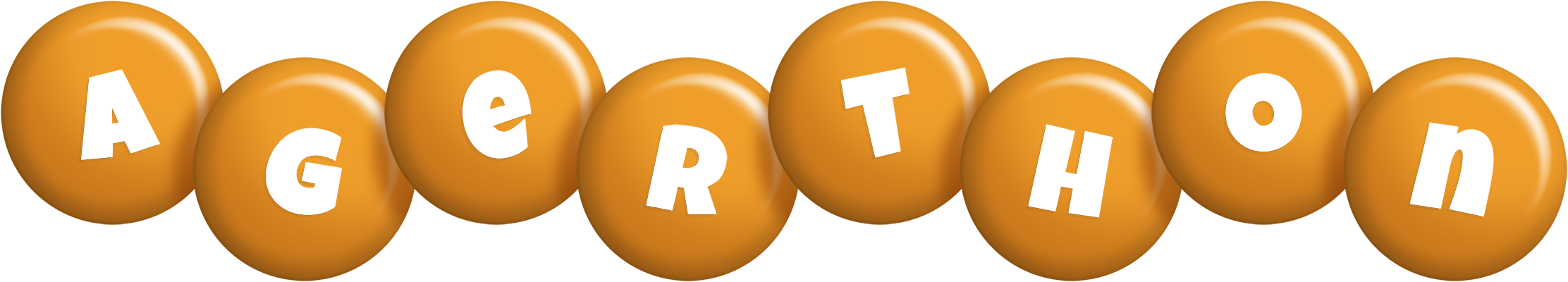 Agerthon candy-orange logo