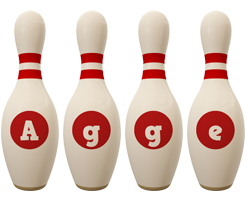 Agge bowling-pin logo