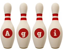 Aggi bowling-pin logo