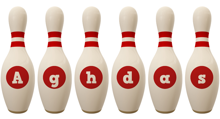 Aghdas bowling-pin logo
