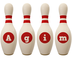 Agim bowling-pin logo