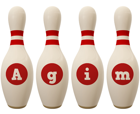 Agim bowling-pin logo
