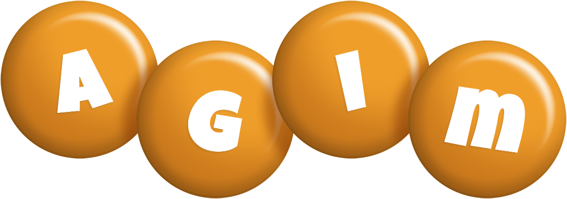 Agim candy-orange logo