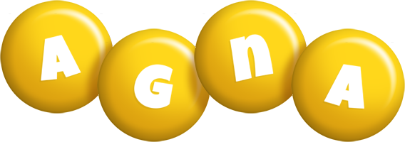 Agna candy-yellow logo