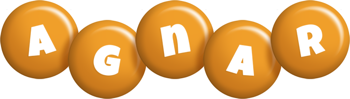 Agnar candy-orange logo