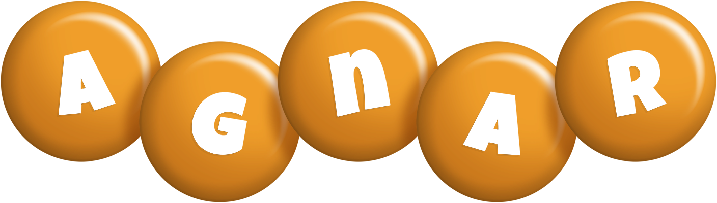 Agnar candy-orange logo