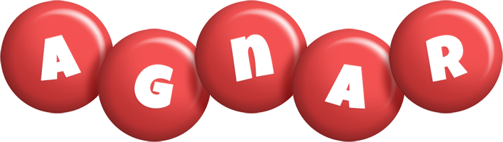 Agnar candy-red logo