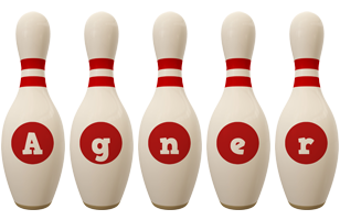 Agner bowling-pin logo