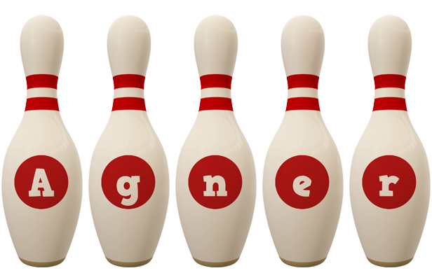 Agner bowling-pin logo