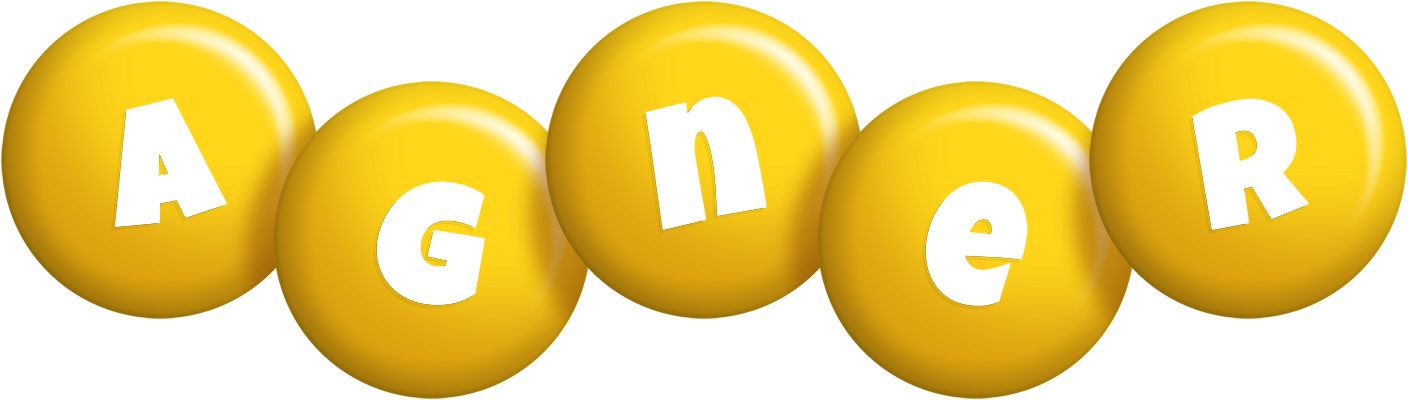 Agner candy-yellow logo