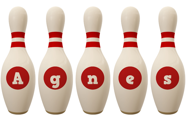Agnes bowling-pin logo