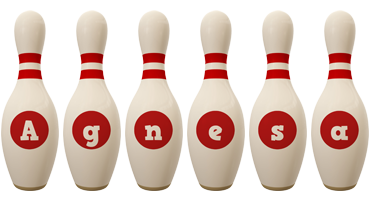 Agnesa bowling-pin logo