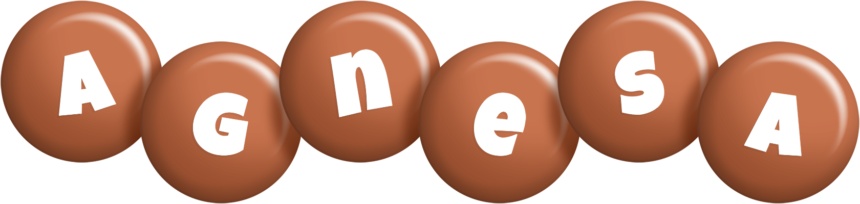 Agnesa candy-brown logo
