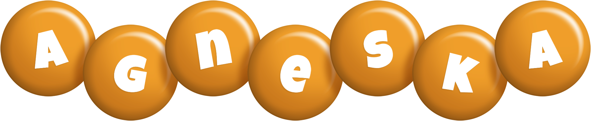 Agneska candy-orange logo