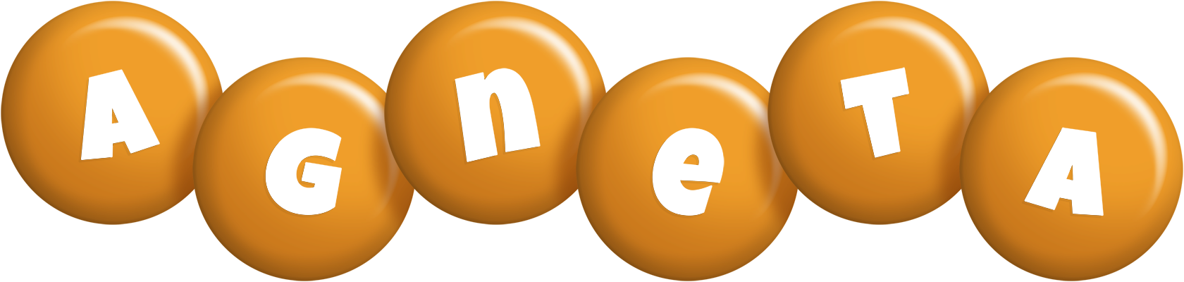 Agneta candy-orange logo