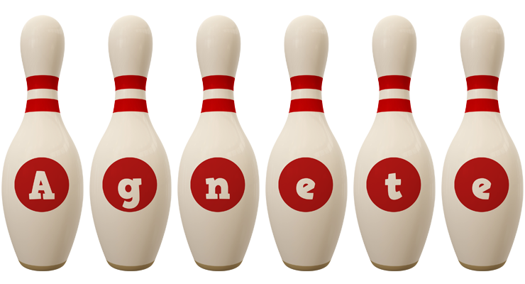 Agnete bowling-pin logo