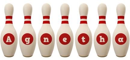 Agnetha bowling-pin logo