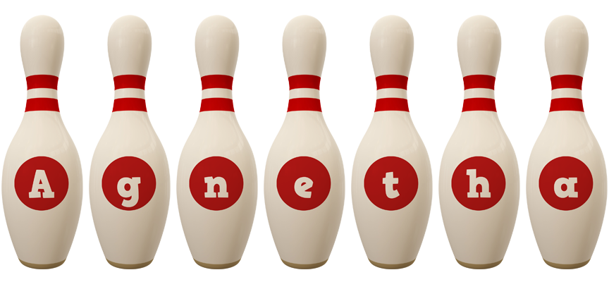 Agnetha bowling-pin logo
