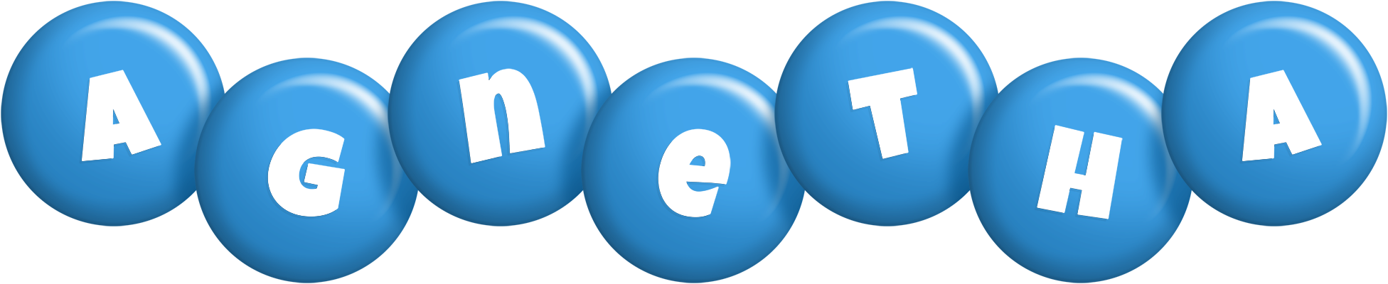 Agnetha candy-blue logo
