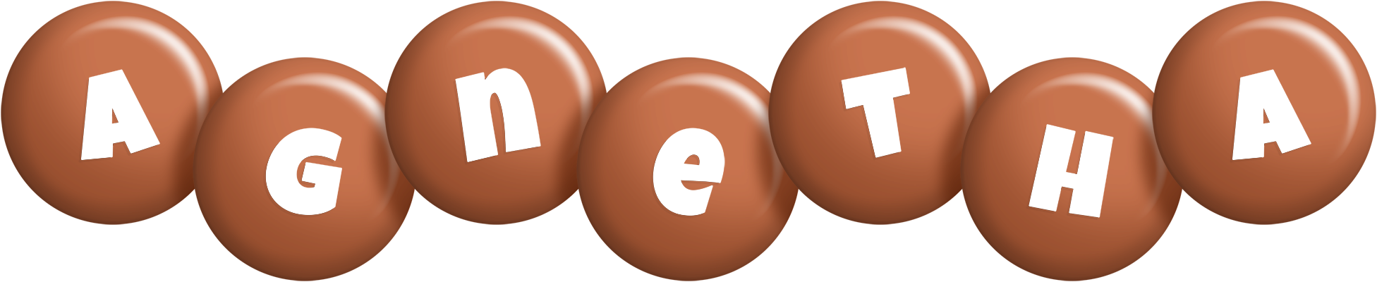 Agnetha candy-brown logo