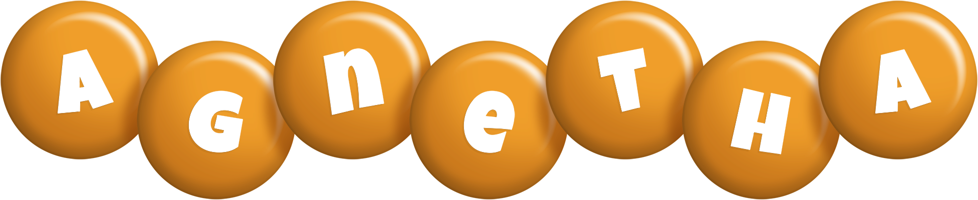 Agnetha candy-orange logo