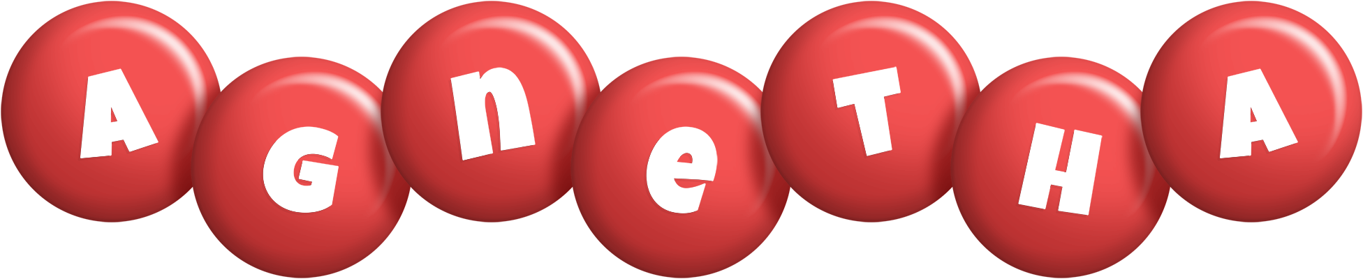Agnetha candy-red logo