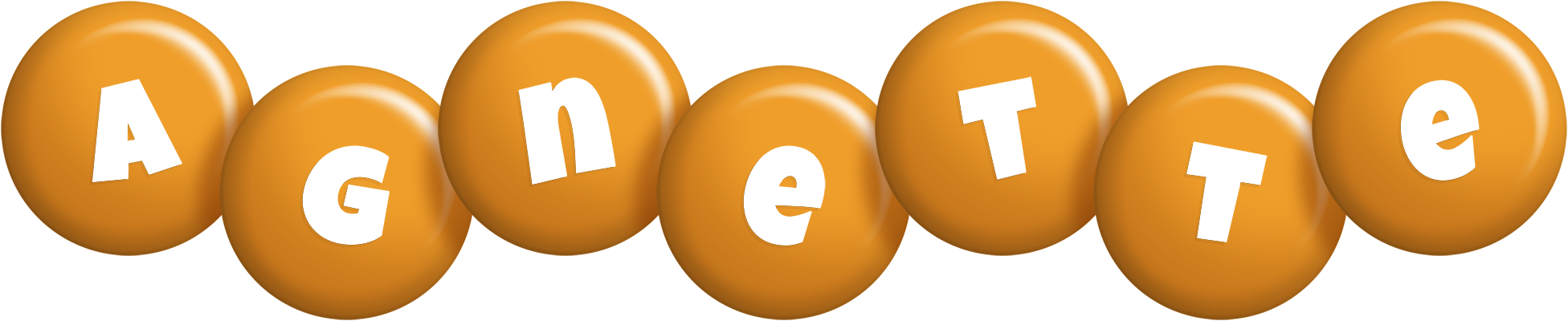Agnette candy-orange logo