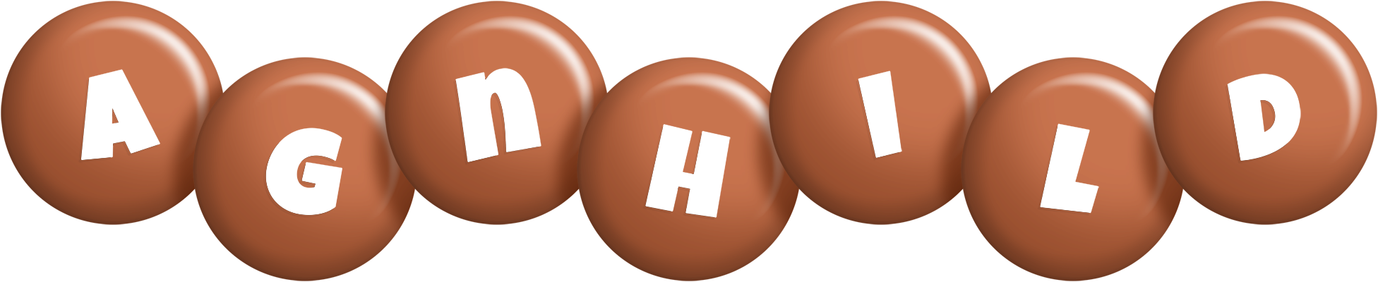 Agnhild candy-brown logo
