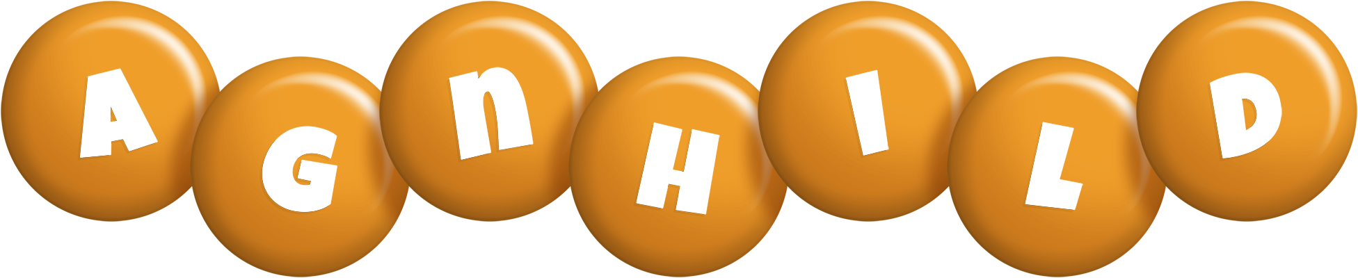 Agnhild candy-orange logo