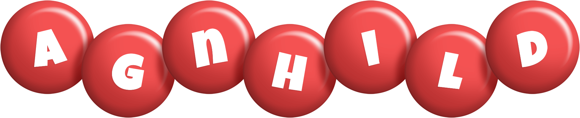 Agnhild candy-red logo