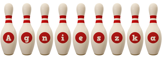 Agnieszka bowling-pin logo