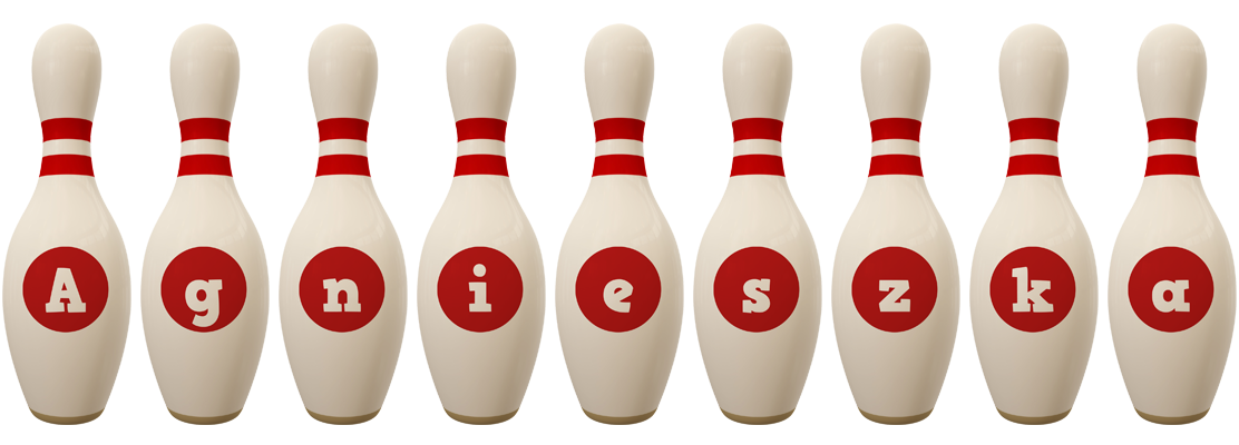 Agnieszka bowling-pin logo