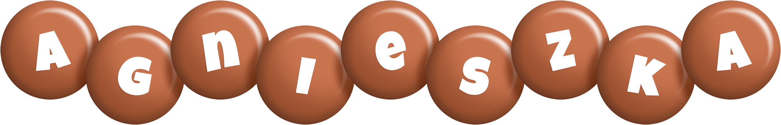 Agnieszka candy-brown logo