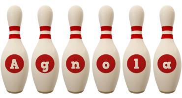 Agnola bowling-pin logo