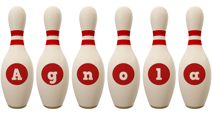 Agnola bowling-pin logo