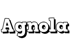 Agnola snowing logo