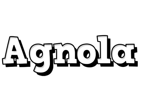 Agnola snowing logo