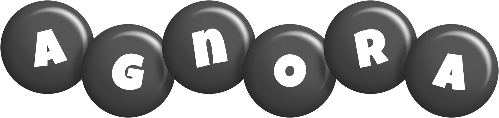 Agnora candy-black logo