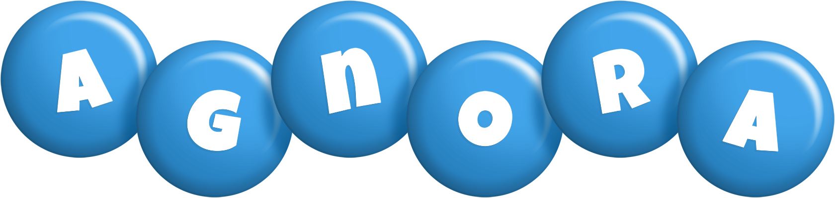 Agnora candy-blue logo
