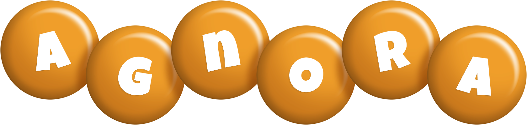 Agnora candy-orange logo