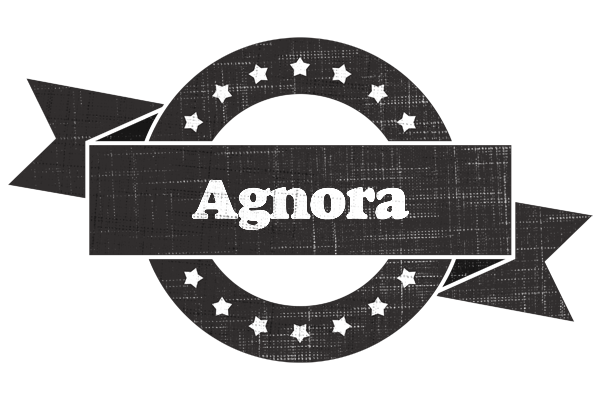 Agnora grunge logo