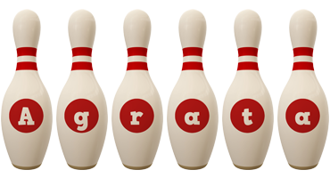 Agrata bowling-pin logo