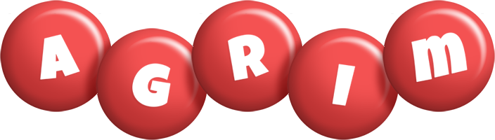 Agrim candy-red logo