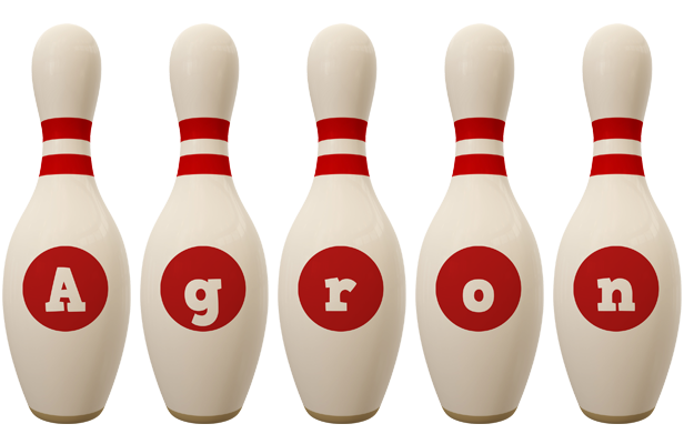 Agron bowling-pin logo