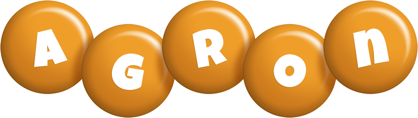 Agron candy-orange logo