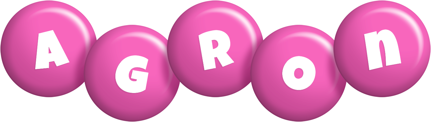 Agron candy-pink logo