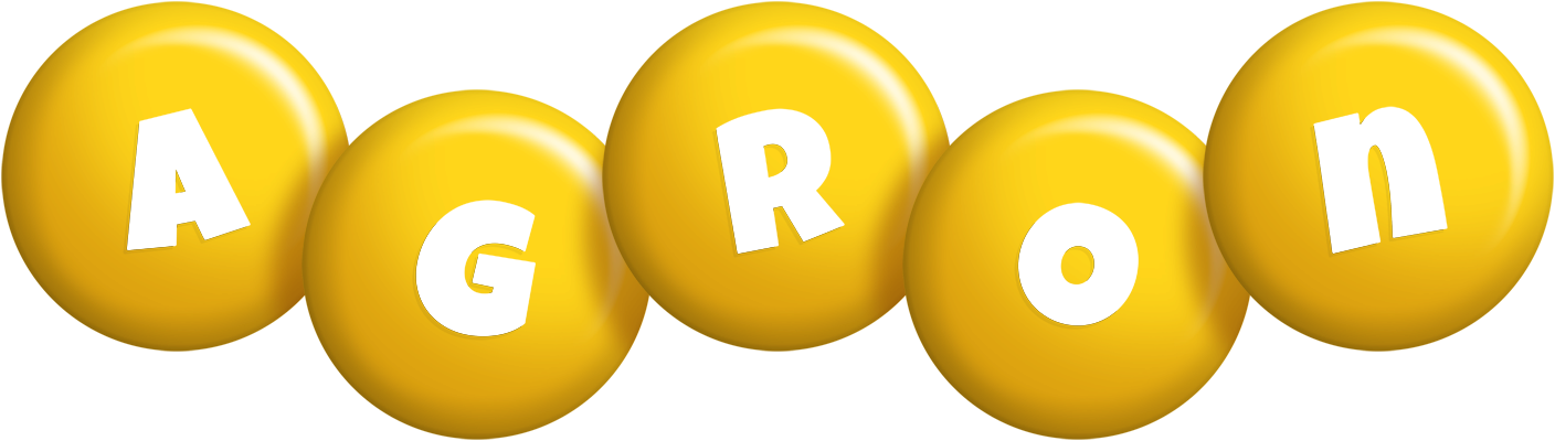 Agron candy-yellow logo