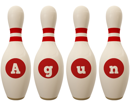 Agun bowling-pin logo