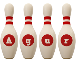Agur bowling-pin logo
