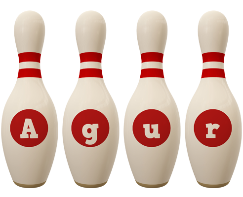 Agur bowling-pin logo
